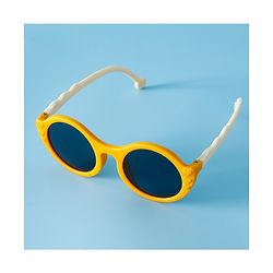 Pine Kids Solid Coloured Round Sunglasses - Yellow