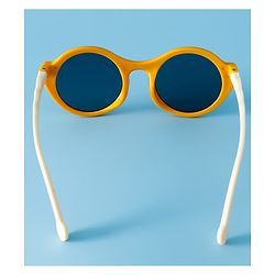 Pine Kids Solid Coloured Round Sunglasses - Yellow