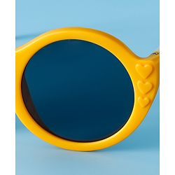 Pine Kids Solid Coloured Round Sunglasses - Yellow