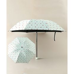 Pine Kids Free Size Umbrella With Cheery Print - Light Green