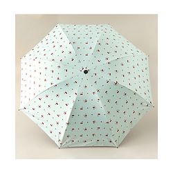 Pine Kids Free Size Umbrella With Cheery Print - Light Green