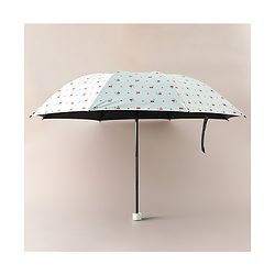 Pine Kids Free Size Umbrella With Cheery Print - Light Green