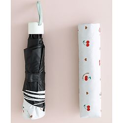 Pine Kids Free Size Umbrella With Cheery Print - Light Green