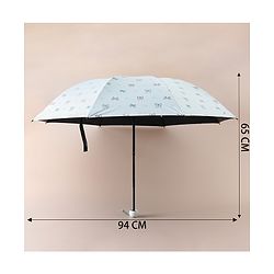 Pine Kids Free Size Umbrella with Bow Print - Sky Blue