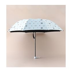 Pine Kids Free Size Umbrella with Panda Print - Sky Blue