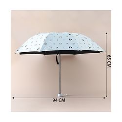 Pine Kids Free Size Umbrella with Panda Print - Sky Blue
