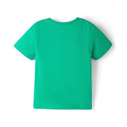 Pine Kids Cotton Knit Half Sleeves T-Shirt & Shorts Night Suit With Tree Print - Green