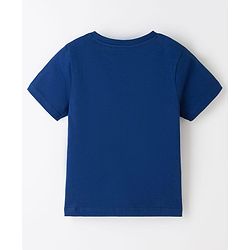 Pine Kids Cotton Knit Half Sleeves T-Shirt & Shorts Night Suit With Shark Print - Navy Blue