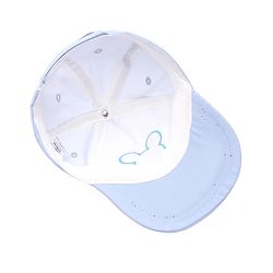 Pine Kids Disney Cotton Woven Summer Cap with Mickey Mouse Graphic & Patch Blue - Diameter 16.5 cm