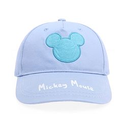 Pine Kids Disney Cotton Woven Summer Cap with Mickey Mouse Graphic & Patch Blue - Diameter 16.5 cm