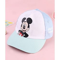 Pine Kids Disney Cotton Woven Summer Cap With Mickey Mouse Graphics Multicolor - Diameter 21 cm