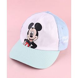 Pine Kids Disney Cotton Woven Summer Cap With Mickey Mouse Graphics Multicolor - Diameter 21 cm