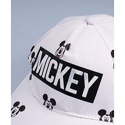 Pine Kids Disney 100% Cotton Summer Cap With Mickey Mouse Graphic White - Diameter 17 cm