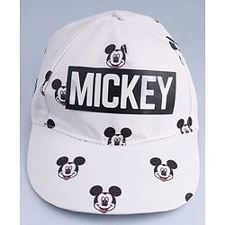 Pine Kids Disney 100% Cotton Summer Cap With Mickey Mouse Graphic White - Diameter 17 cm