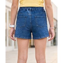 Pine Kids Cotton Woven Solid Knee Length Shorts - Navy Blue