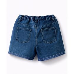 Pine Kids Cotton Woven Solid Knee Length Shorts - Navy Blue