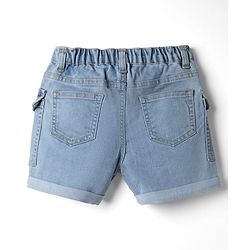 Pine Kids Cotton Woven Knee Length Solid Shorts - Navy Blue