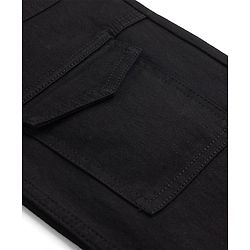Pine Kids Woven Full Length Solid Flared Jeans - Black