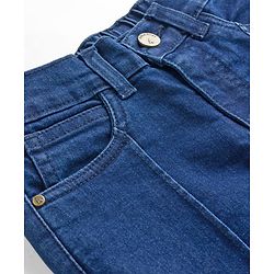 Pine Kids Woven Ankle Length Cut N Sew Solid Jeans - Blue