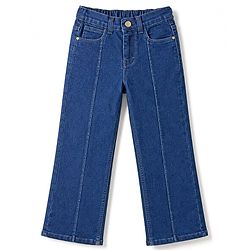 Pine Kids Woven Ankle Length Cut N Sew Solid Jeans - Blue