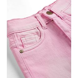 Pine Kids Woven Full Length Solid Jeans With Ombre Effect - Pink