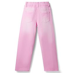 Pine Kids Woven Full Length Solid Jeans With Ombre Effect - Pink