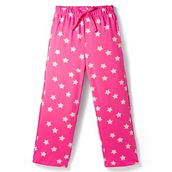 Pine Kids Cotton Knit Half Sleeves Co-Ords T-Shirt & Pyjama Night-Suit With Star Print - Dark Pink