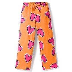 Pine Kids Cotton Knit Half Sleeves Co-Ords T-Shirt & Pyjama Night-Suit With Heart Print - Orange