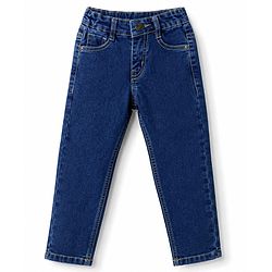 Pine Kids Woven Full Length Washed Jeans - Blue