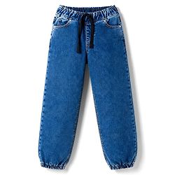 Pine Kids Cotton Woven Full Length Washed Jogger Style Jeans - Blue