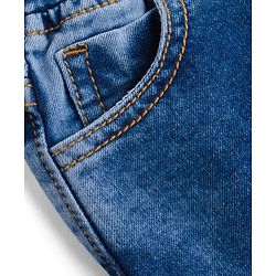 Pine Kids Cotton Woven Full Length Washed Jogger Style Jeans - Blue