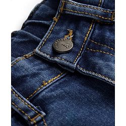 Pine Kids Cotton Woven Solid Shorts -Blue