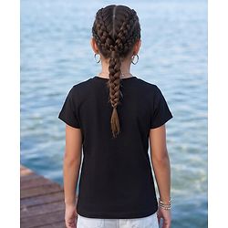 Pine Kids Cotton Knit T-Shirts with Dragonfly Embellishment Black 4-5 Years