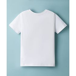 Pine Kids Cotton Knit T-Shirts with Graphic Print White 4-5 Years