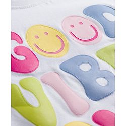 Pine Kids Cotton Knit T-Shirts with Graphic Print White 4-5 Years