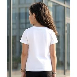 Pine Kids Cotton Knit T-Shirts with Graphic Print White 4-5 Years