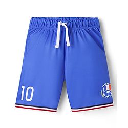 Pine Active Knit Half Raglan Sleeves T-Shirt & Shorts Set with France Football Print - Blue