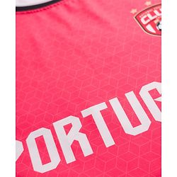 Pine Active Knit Half Sleeves T-Shirt With Shorts Football Set With Portugal Print - Red & Black