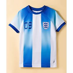 Pine Active Knit Half Sleeves Football Tee with Shorts Set - Blue