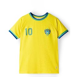Pine Active Knit Half Sleeves Football T-Shirt & Shorts Set - Yellow