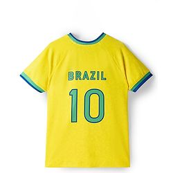 Pine Active Knit Half Sleeves Football T-Shirt & Shorts Set - Yellow