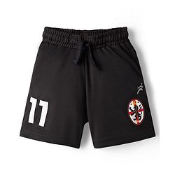 Pine Active Knit Half Sleeves T-Shirt & Shorts Football Set - Black & Red