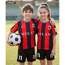 Pine Active Knit Half Sleeves T-Shirt & Shorts Football Set - Black & Red