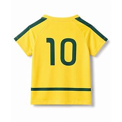 Pine Active Knit Raglan Sleeves T-Shirt & Shorts Football Set - Yellow