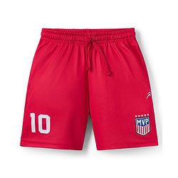 Pine Active Knit Half Sleeves T-Shirt With Shorts Football Set - Red & Blue