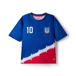 Pine Active Knit Half Sleeves T-Shirt With Shorts Football Set - Red & Blue