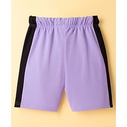 Pine Active Knit Sleeveless Tank T-Shirt & Shorts Set with Athletic Print - Lavender
