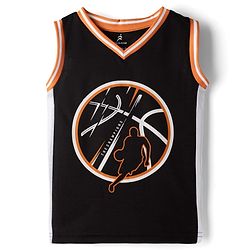 Pine Active Knit Sleeveless Sports Theme Printed Tank T-Shirt & Shorts Set - Black