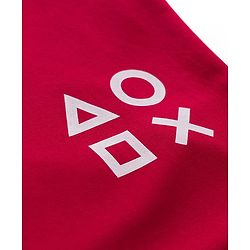 Pine Active Knit Drop Shoulder Half Sleeves Printed T-Shirt - Red