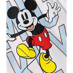 Pine Kids Disney Single Jersey Knit Half Sleeves T-Shirt With Front & Back Mickey Mouse Graphics - White